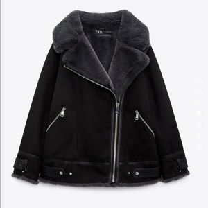 Zara Faux Fur Double Faced Jacket